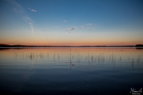 Iltataivas järvellä, Evening sky at lake (2093)